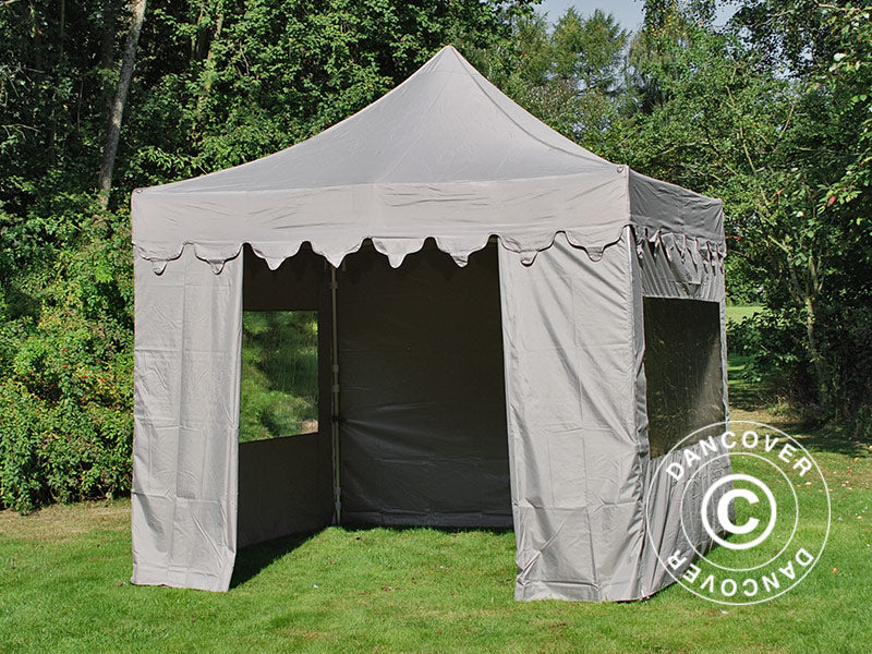 Snabbtält FleXtents PRO "Morocco" 3x3m Latte, inkl. 4 sidor