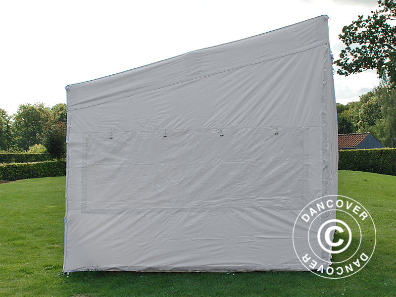 Snabbtält FleXtents PRO Trapezo 3x3m Vit, inkl. 4 sidor
