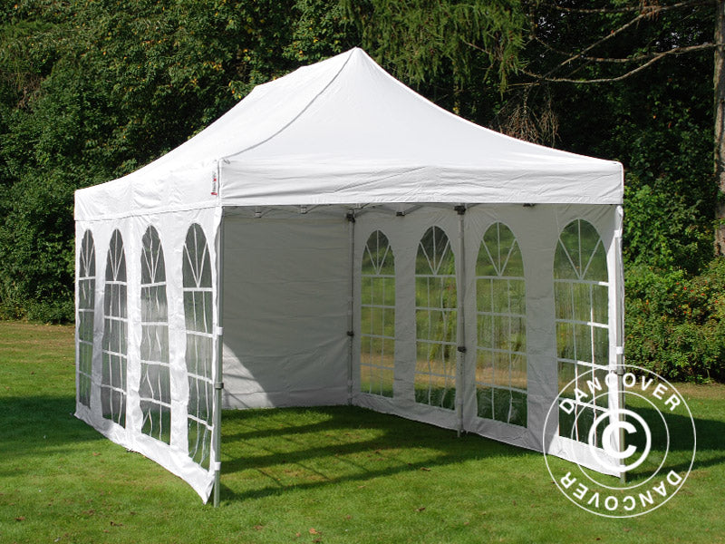 Snabbtält FleXtents PRO Vintage Style 3x6m Vit, inkl. 6 sidor