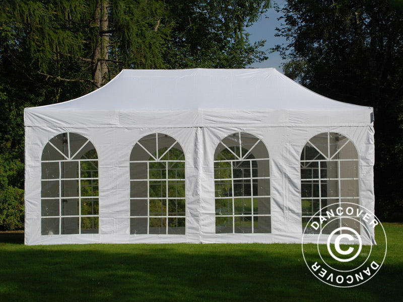 Snabbtält FleXtents PRO Vintage Style 3x6m Vit, inkl. 6 sidor