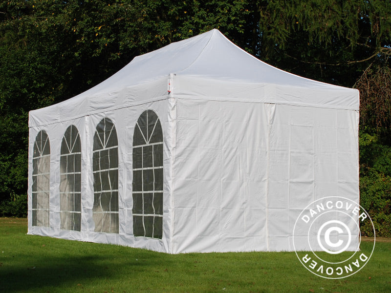 Snabbtält FleXtents PRO Vintage Style 3x6m Vit, inkl. 6 sidor