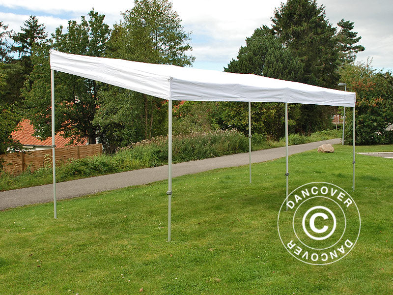 Snabbtält FleXtents PRO Trapezo 3x6m Vit, inkl. 4 sidor
