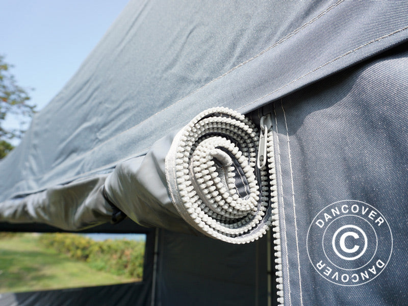 Snabbtält FleXtents PRO Trapezo 3x6m Grå, inkl. 4 sidor