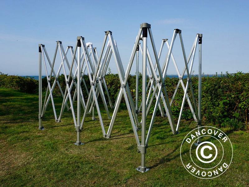 Snabbtält FleXtents PRO Trapezo 3x6m Grå, inkl. 4 sidor