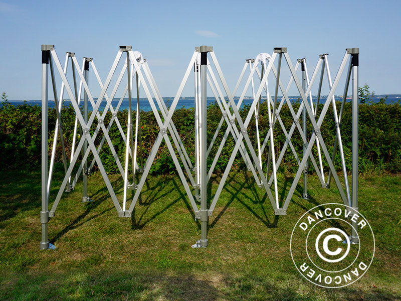 Snabbtält FleXtents PRO Trapezo 3x6m Grå, inkl. 4 sidor