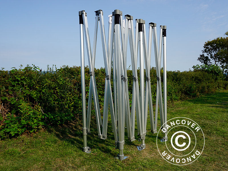 Snabbtält FleXtents PRO Trapezo 3x6m Grå, inkl. 4 sidor