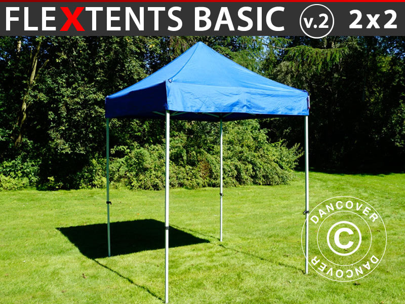 Snabbtält FleXtents Basic v.2, 2x2m Blå
