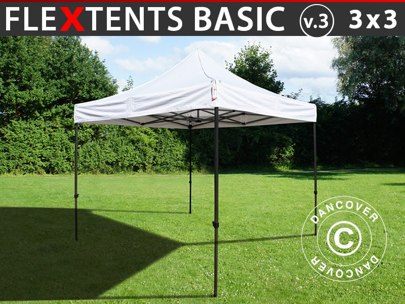 Snabbtält FleXtents Basic v.3, 3x3m Vit
