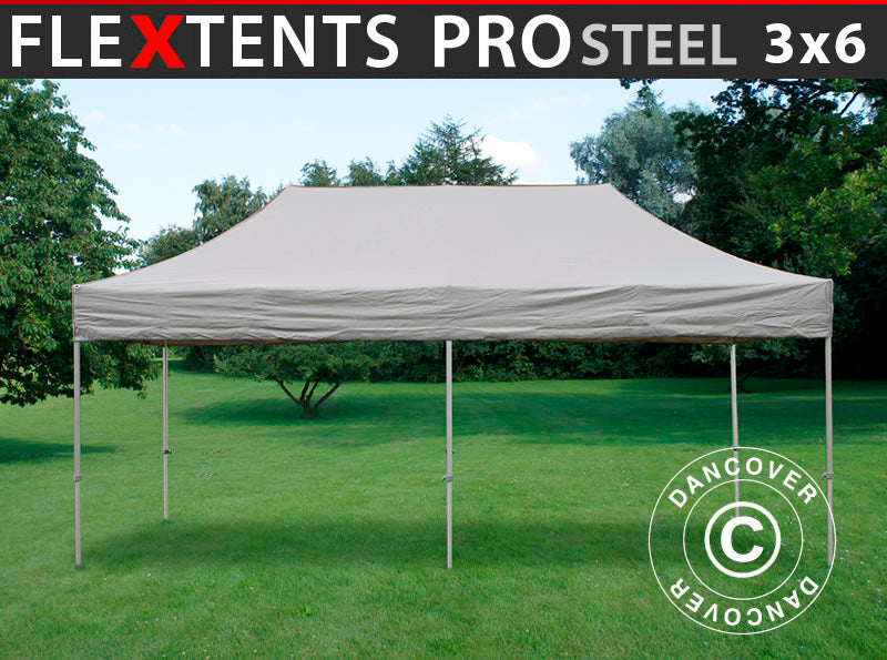 Snabbtält FleXtents PRO Steel 3x6m Latte