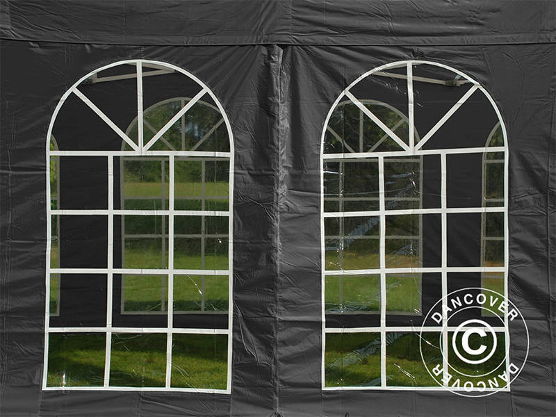 Snabbtält FleXtents Steel 3x6m Svart, inkl. 4 sidor