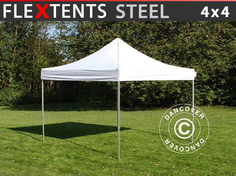 Snabbtält FleXtents Steel 4x4m Vit