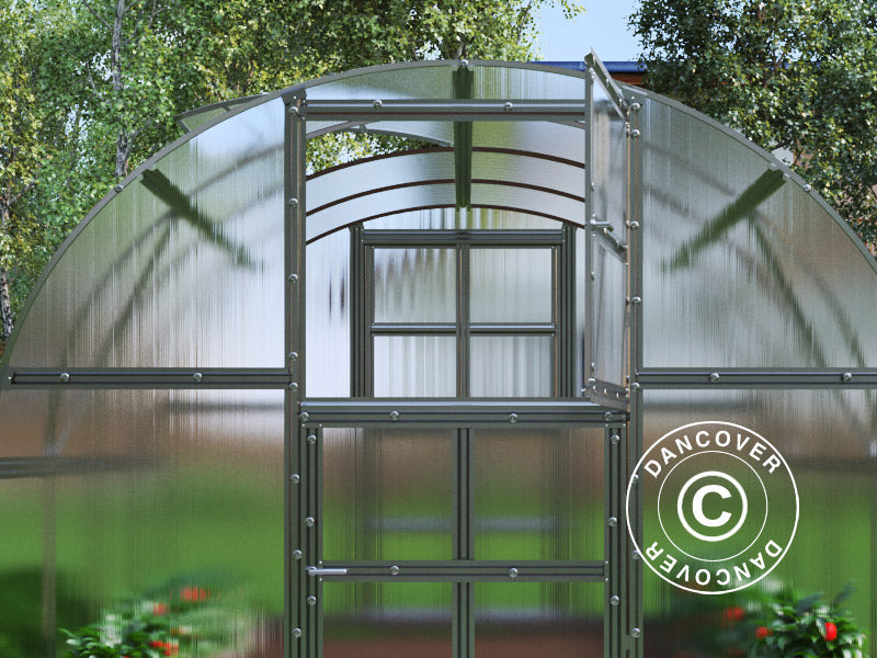 Växthus polykarbonat TITAN Arch 320, 12m², 3x4m, Silver