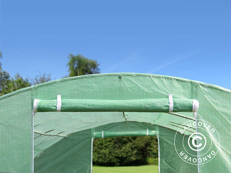 Tunnelväxthus 4x6,6x2m, 26,4m², Grön