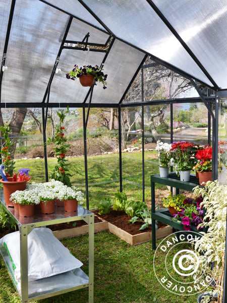 Orangeri polykarbonat VICTORY, 10,41m², Palram/Canopia, 3,66x3,05x2,69m, Grå