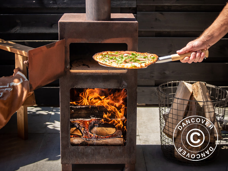 Pizzaugn för vedeldning, 38,9x38,9x140,5cm, Rost