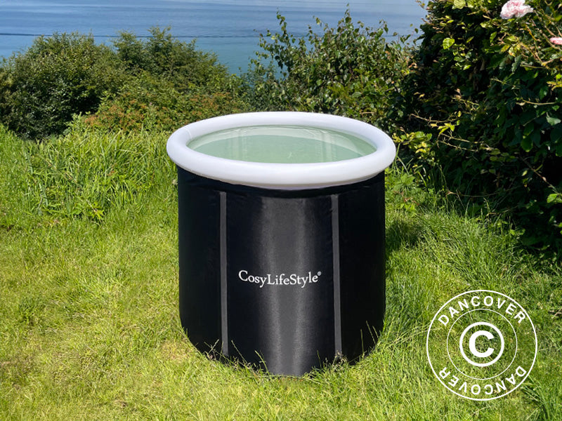 Isbadkapsel, Ø80x75cm, 300L, Svart/Vit