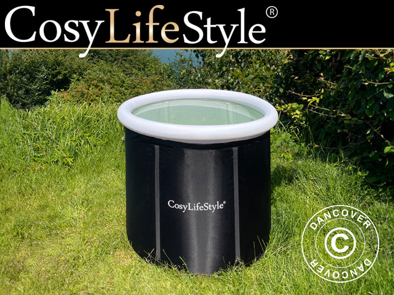 Isbadkapsel, Ø80x75cm, 300L, Svart/Vit