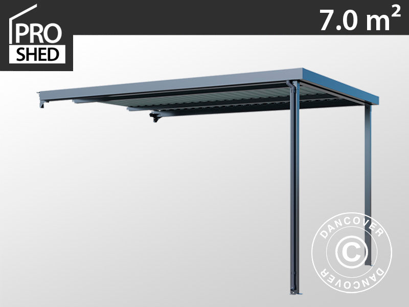 Tillbyggnad för redskapsbod med takfönster, 2,86x2,45x2,26m, 7m², Antracit