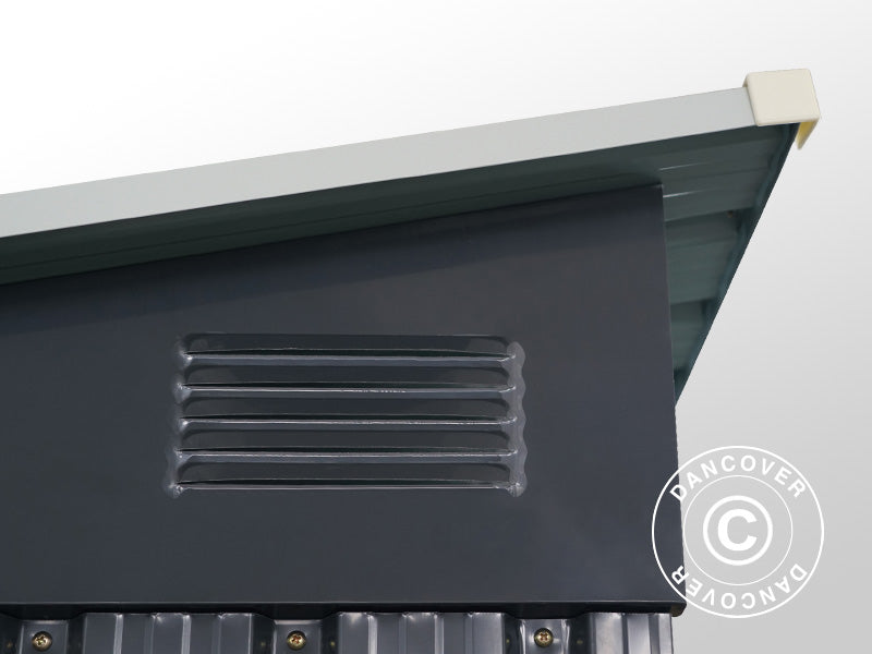 Redskapsbod med takfönster 1,95x1,21x1,96m, 2,35m², ProShed®, Antracit/Vit