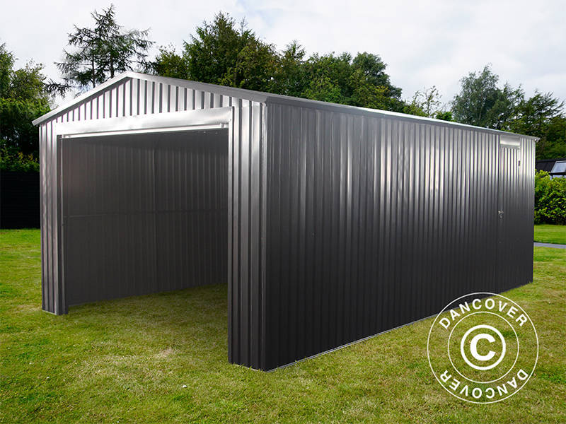 Metallgarage 3,38x5,76x2,43m, 19,47m², ProShed®, Antracit