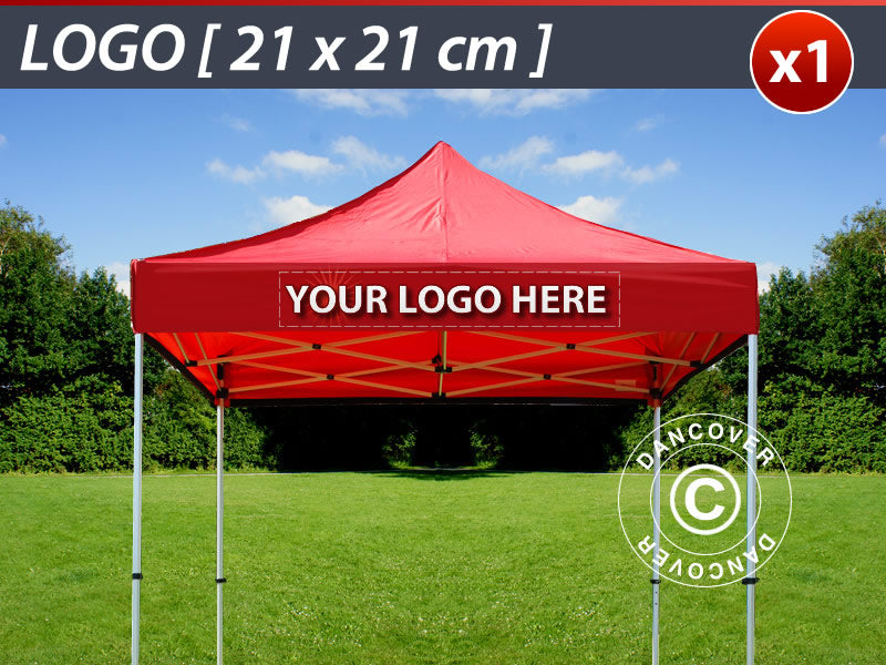 1 St. FleXtents tryck på takkappa 21x21cm, centrerat