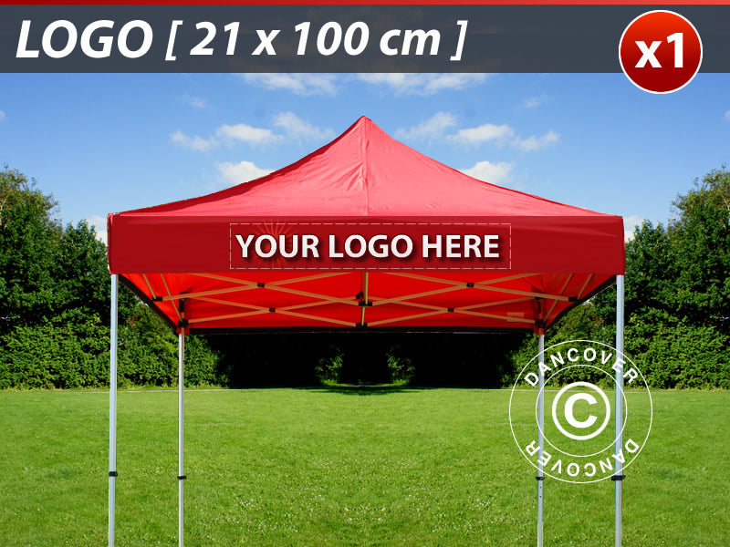 1 St. FleXtents tryck på takkappa 21x100cm, centrerat