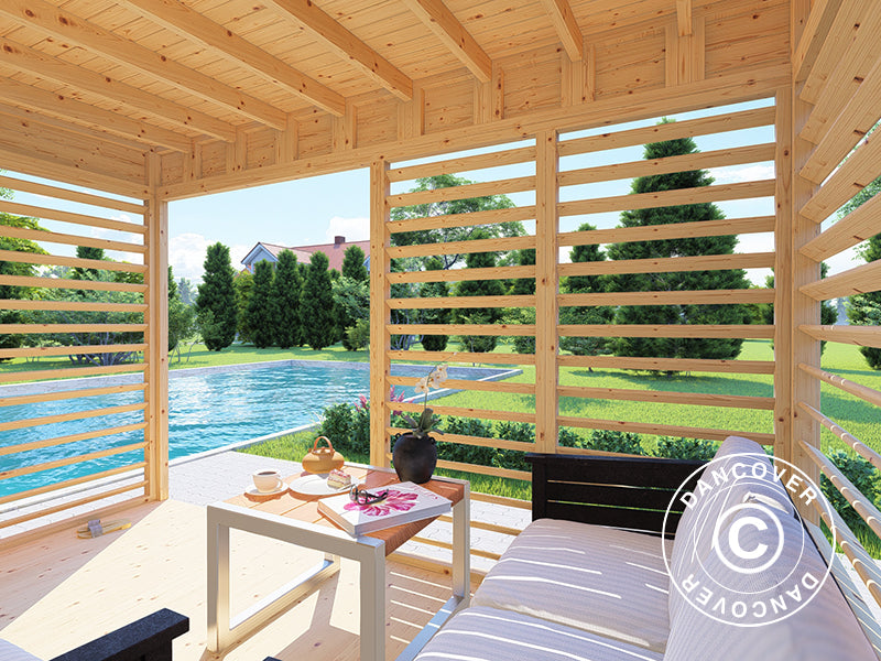 Paviljong i trä, Bertilo Garten Lounge 2, 3,37x2,34x2,32m