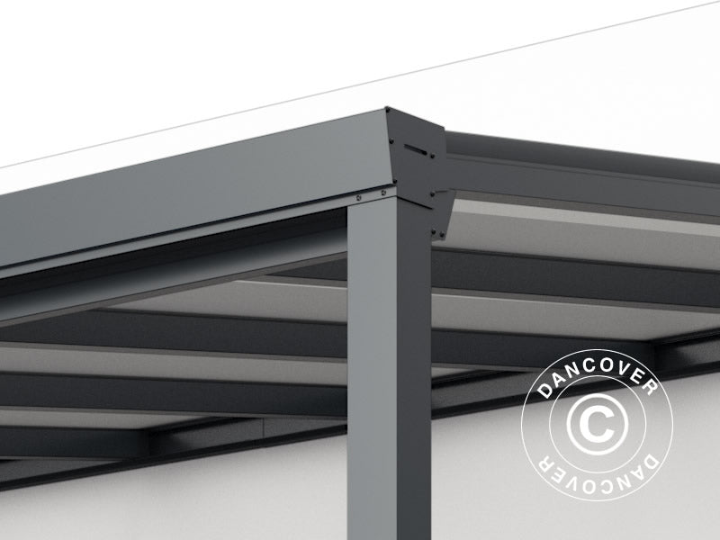 Altantak Easy med polykarbonattak, 3x6m, Antracit