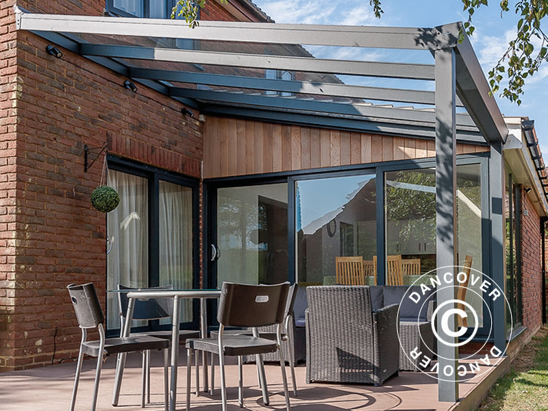 Altantak Expert med glastak, 3x6m, Antracit