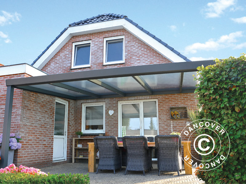 Altantak Expert med polykarbonattak, 4x6m, Antracit