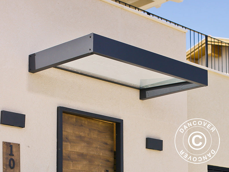 Entrétak Sophia 1600, Palram/Canopia, 0,95x1,6x0,17m, Mörkgrå/Klar