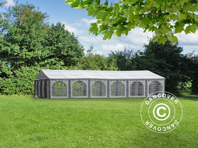 Partytält, SEMI PRO Plus CombiTents® 900 6x12m, 4-i-1, Grå/Vit