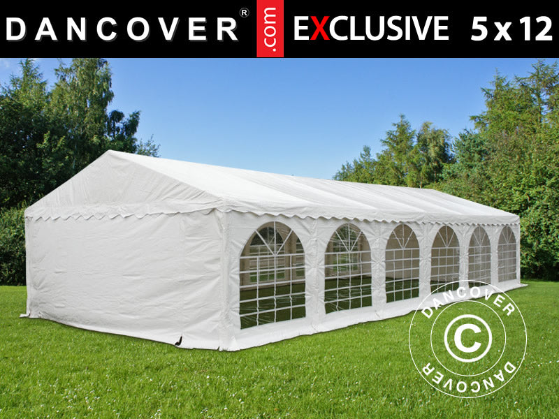 Partytält Exclusive 5x12m PVC 900, Vit