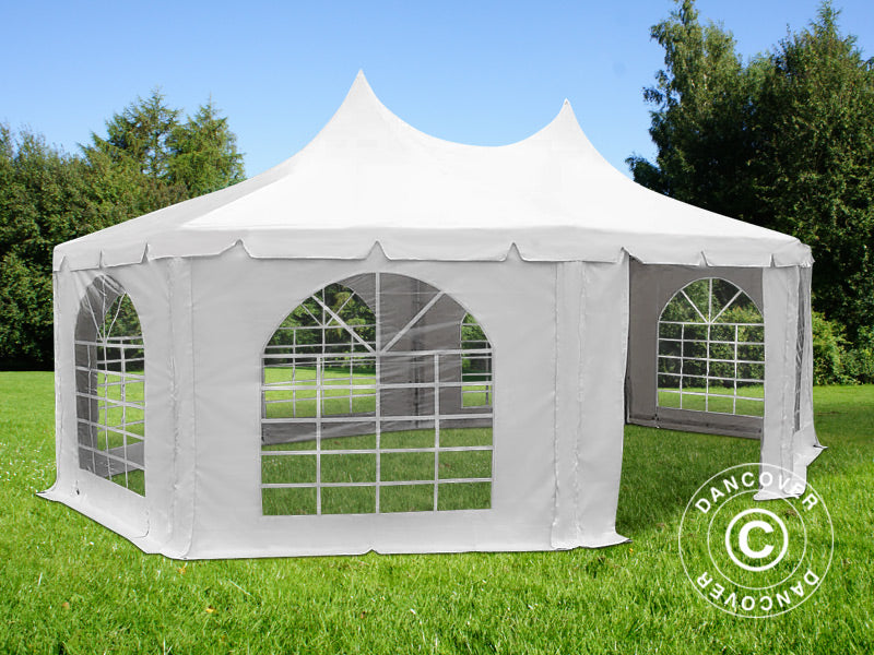 Åttakantigt Partytält Elegance PRO 6,8x5m, PVC