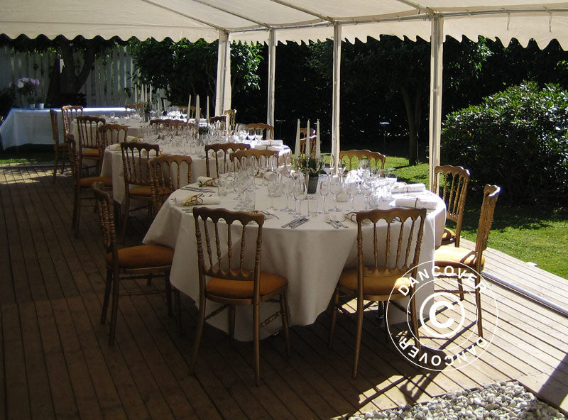 Partytält PLUS 4x8m PE 700, Grå/Vit