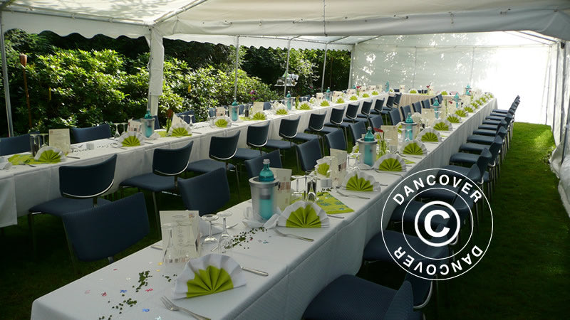 Partytält PLUS 5x10m PE 700, Grå/Vit