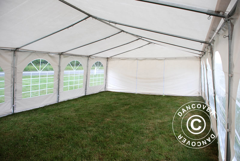 Partytält Original 5x10m PVC 900, "Arched", Vit