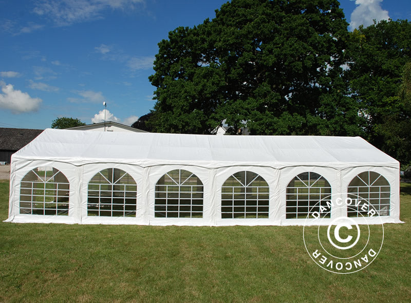 Partytält Exclusive 6x12m PVC 900, "Arched", Vit