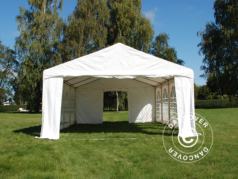 Partytält Original 4x6m PVC 900, "Arched", Vit