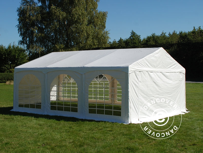 Partytält Original 4x6m PVC 900, "Arched", Vit