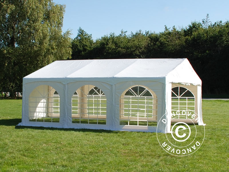 Partytält Original 4x6m PVC 900, "Arched", Vit