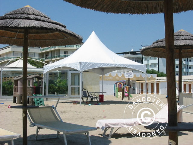 Pagoda Partytält PartyZone 4x4m, PVC, Vit