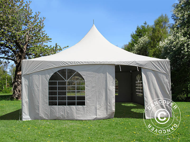 Pagoda Partytält PartyZone 6x6m, PVC, Vit