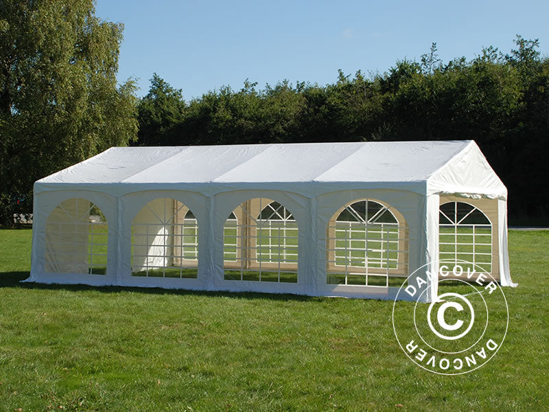Partytält Original 4x8m PVC 900, "Arched", Vit
