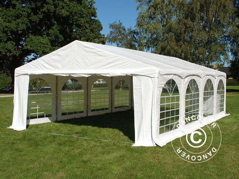 Partytält Original 5x8m PVC 900, "Arched", Vit