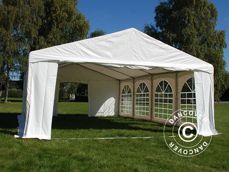 Partytält Original 5x8m PVC 900, "Arched", Vit