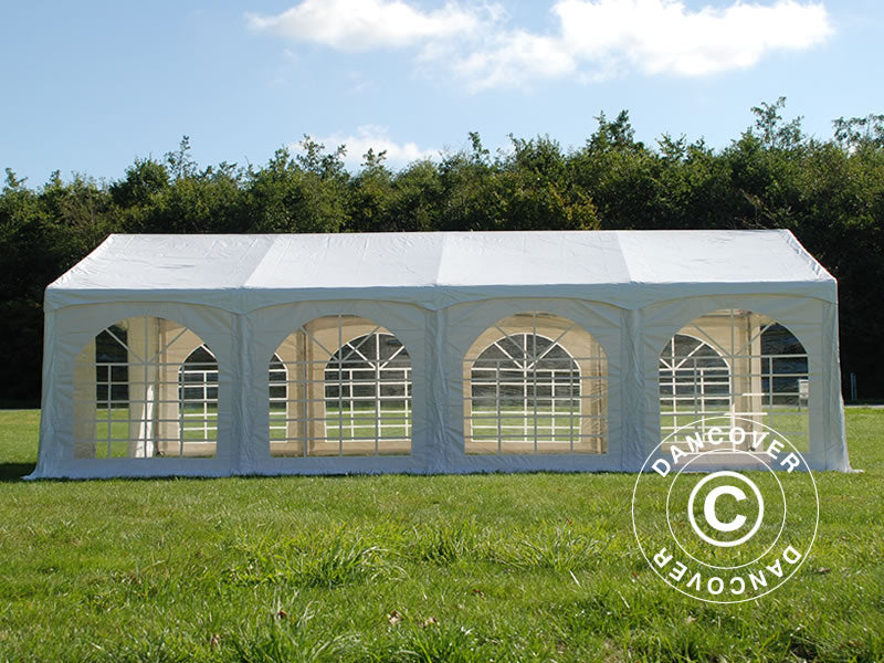 Partytält Original 5x8m PVC 900, "Arched", Vit