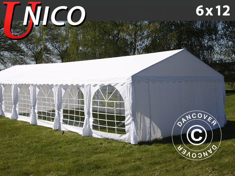 Partytält UNICO 6x12m, Vit