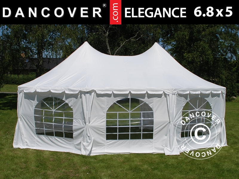 Partytält Elegance 6,8x5m, Vit