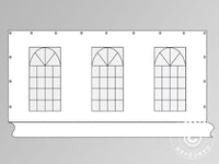 Sidovägg med fönster för partytält PLUS 6m, Vit